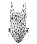 Crazy-Hearts-Women's-One-Piece-Swimsuit-White-Product-Front-View