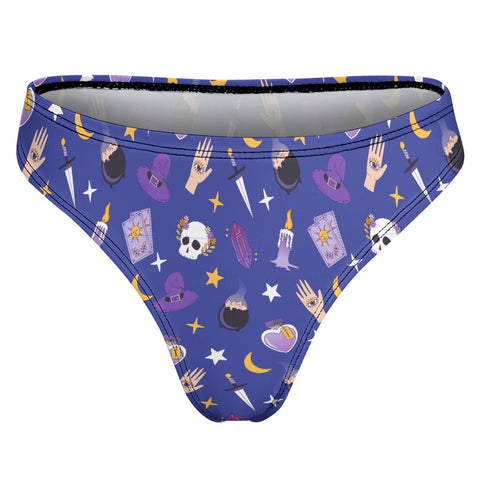 Witch-Core-Womens-Thong-Blue-Product-Back-View