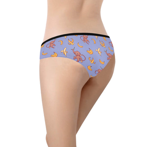 Baby-Monkey-Womens-Hipster-Underwear-Light-Purple-Model-Back-View