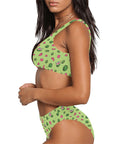 Watermelon-Womens-Bikini-Set-Lime-Green-Model-Side-View
