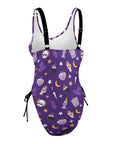 Witch-Core-Women's-One-Piece-Swimsuit-Purple-Product-Side-View