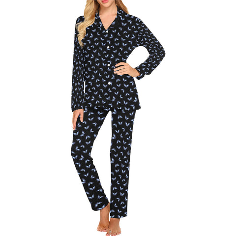Butterfly-Women's-Pajama-Set-Front-View