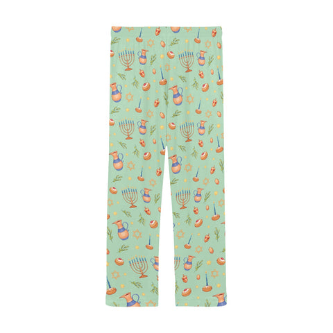Hanukkah-Mens-Pajama-Pastel-Green-Back-View