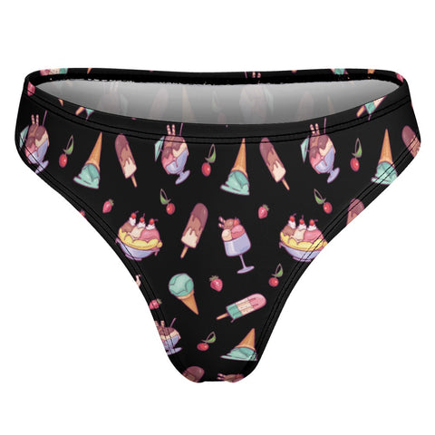 Banana-Split-Womens-Thong-Black-Product-Back-View