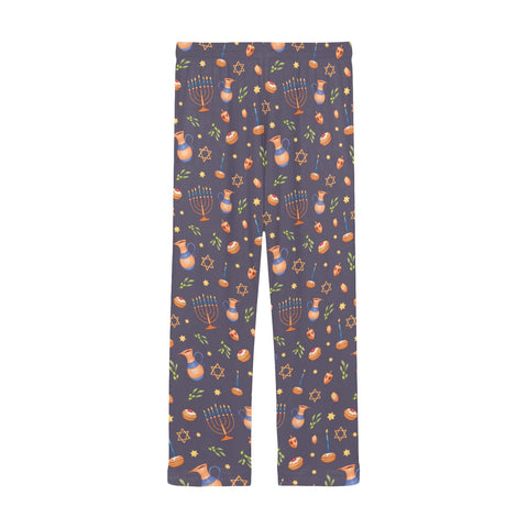 Hanukkah-Mens-Pajama-Charcoal-Back-View