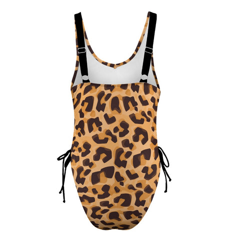 Animal-Print-Women's-One-Piece-Swimsuit-Leopard-Product-Back-View