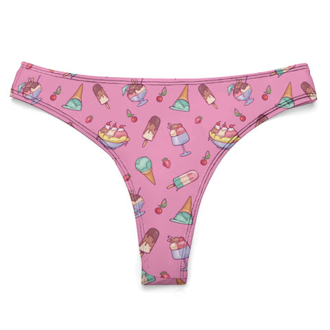 Banana-Split-Womens-Thong-Hot-Pink-Product-Front-View