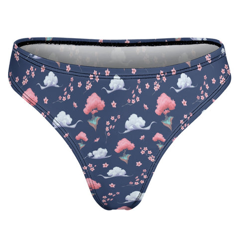 Sakura-Tree-Womens-Thong-Dark-Blue-Product-Back-View