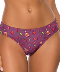 Spicy-Womens-Thong-Magenta-Model-Front-View