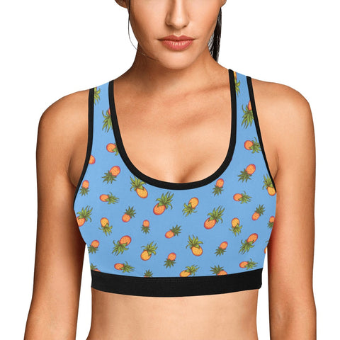 Pineapple-Womens-Bralette-Sky-Blue-Model-Front-View