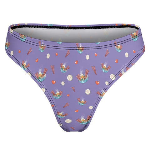 Ramen-Bowl-Women's-Thong-Lavender-Product-Back-View