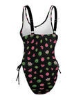 Watermelon-Womens-One-Piece-Swimsuit-Black-Product-Side-View