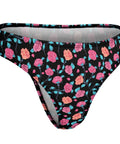 Painted-Roses-Womens-Thong-Black-Product-Side-View