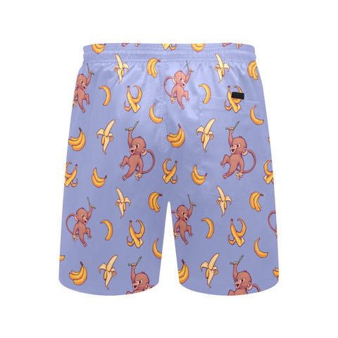 Baby-Monkey-Mens-Swim-Trunks-Cornflower-Blue-Back-View