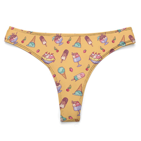 Banana-Split-Womens-Thong-Yellow-Product-Front-View