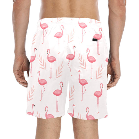 Flamingo-Men's-Swim-Trunks-Snow-Model-Back-View