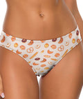 Sweet-Treats-Womens-Thong-Floral-White-Model-Front-View