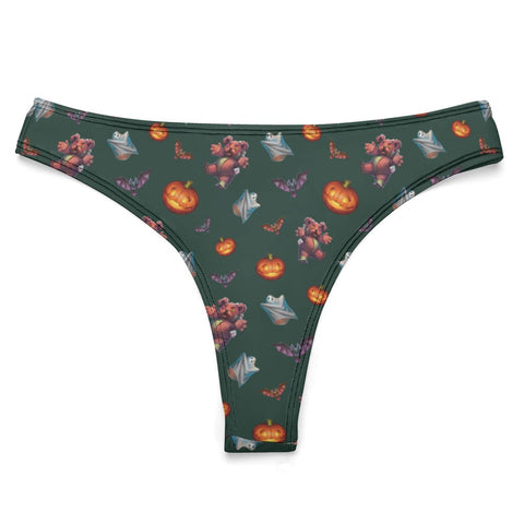 Halloween-Womens-Thong-Dark-Green-Product-Front-View