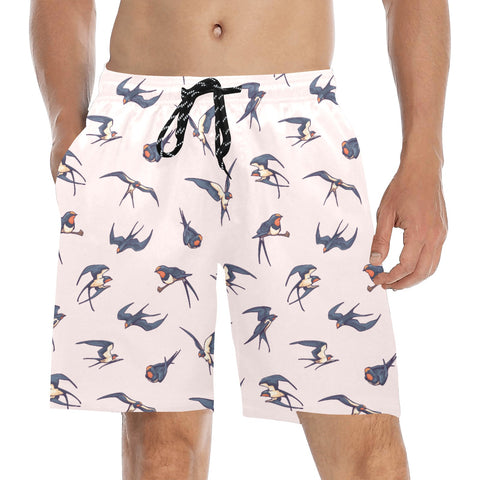 Sparrow-Mens-Swim-Trunks-White-Model-Front-View