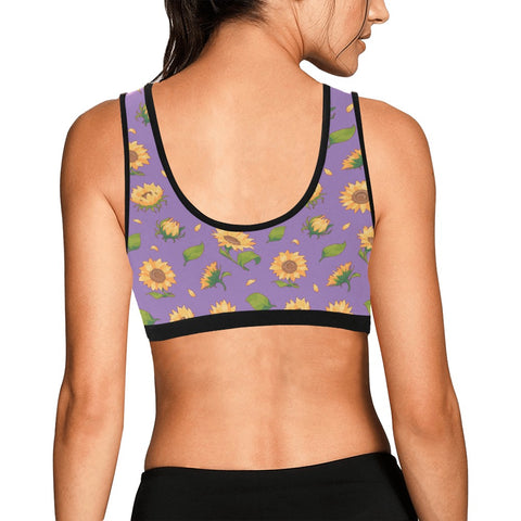 Sunflower-Womens-Bralette-Lavender-Model-Back-View
