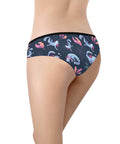 Axolotl-Womens-Hipster-Underwear-Grey-Blue-Model-Back-View