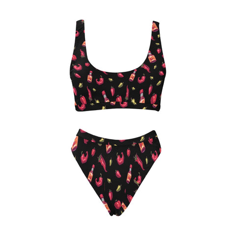 Spicy-Womens-Bikini-Set-Black-Front-View