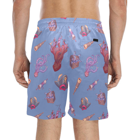 Shiver-Me-Timbers-Men's-Swim-Trunks-Cornflower-Blue-Model-Back-View