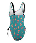 Mushroom-Womens-One-Piece-Swimsuit-Teal-Product-Side-View