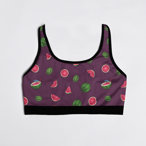 Watermelon-Womens-Bralette-Plum-Product-Front-View