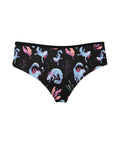 Axolotl-Womens-Hipster-Underwear-Black-Product-Back-View