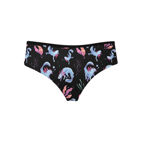 Axolotl-Womens-Hipster-Underwear-Black-Product-Back-View