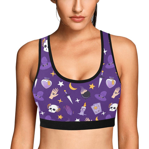 Witch-Core-Womens-Bralette-Purple-Model-Front-View