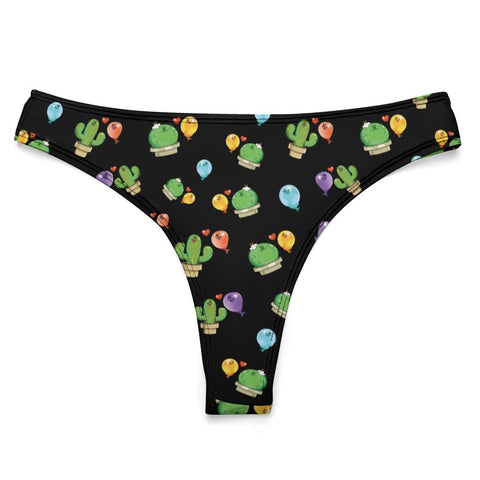 Opposites-Attract-Women's-Thong-Black-Product-Front-View