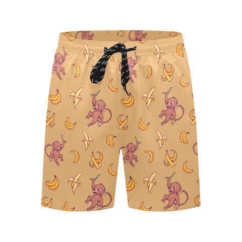 Baby-Monkey-Mens-Swim-Trunks-Mustard-Front-View