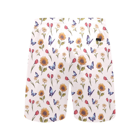 Summer-Garden-Mens-Swim-Trunks-White-Back-View