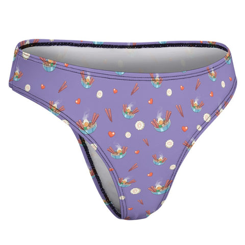 Ramen-Bowl-Women's-Thong-Lavender-Product-Side-View