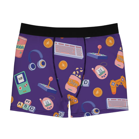 Retro-Gamer-Mens-Boxer-Briefs-Purple-Product-Front-View