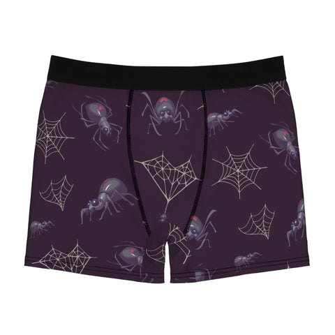 Black-Widow-Mens-Boxer-Briefs-Midnight-Purple-Front-View