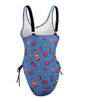 Spicy-Womens-One-Piece-Swimsuit-Blue-Product-Side-View