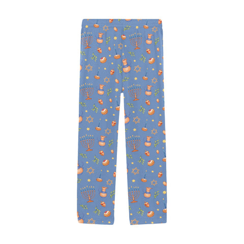 Hanukkah-Mens-Pajama-Cornflower-Blue-Front-View