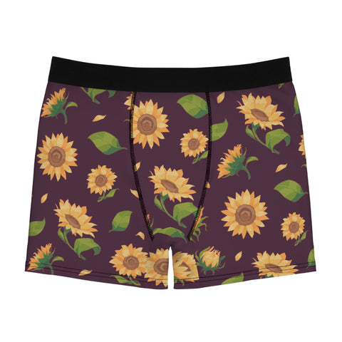 Sunflower-Men's -Boxer-Briefs-Eggplant-Front-View