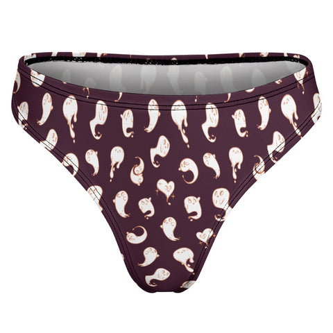 Retro-Ghost-Womens-Thong-Midnight-Purple-Product-Back-View