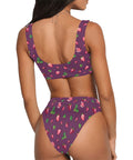 Strawberry-Womens-Bikini-Set-Plum-Model-Back-View