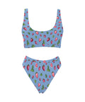 Strawberry-Womens-Bikini-Set-Cornflower-Blue-Front-View