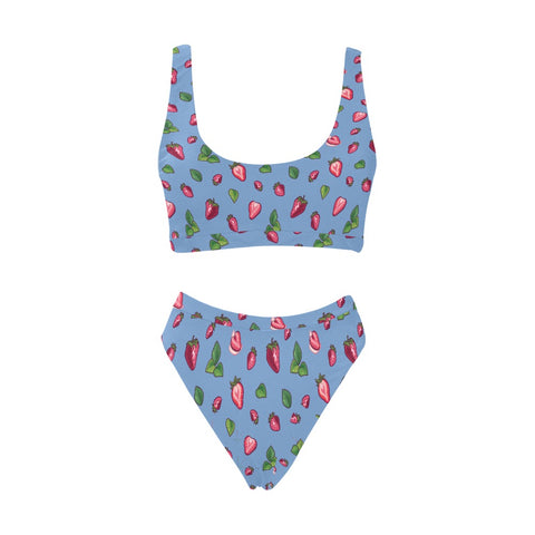 Strawberry-Womens-Bikini-Set-Cornflower-Blue-Front-View