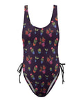 House-Plant-Womens-One-Piece-Swimsuit-Dark-Purple-Product-Front-View