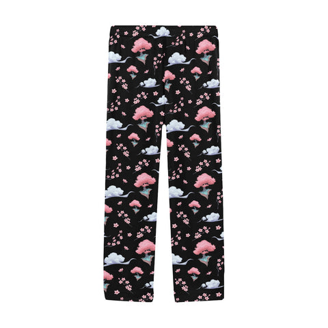 Sakura-Tree-Mens-Pajama-Black-Front-View