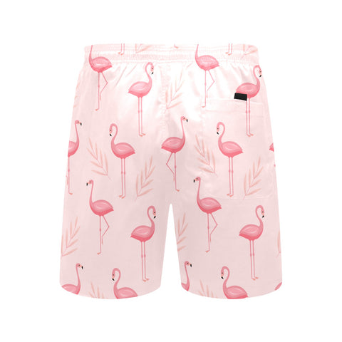Flamingo-Men's-Swim-Trunks-MistyRose-Back-View