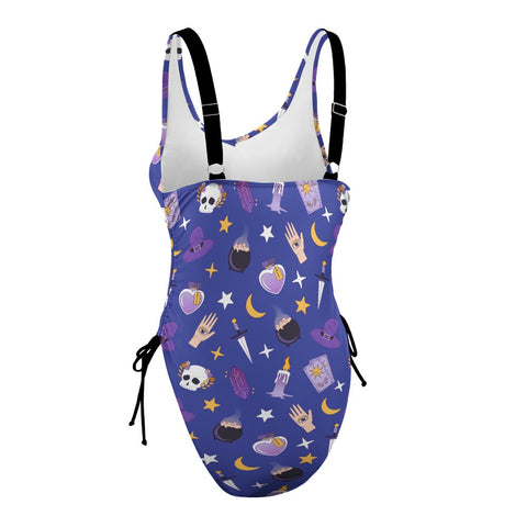 Witch-Core-Women's-One-Piece-Swimsuit-Blue-Product-Side-View