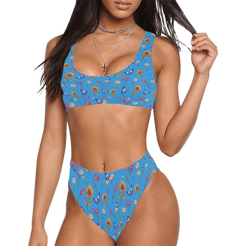 Summer-Garden-Womens-Bikini-Set-Blue-Model-Front-View